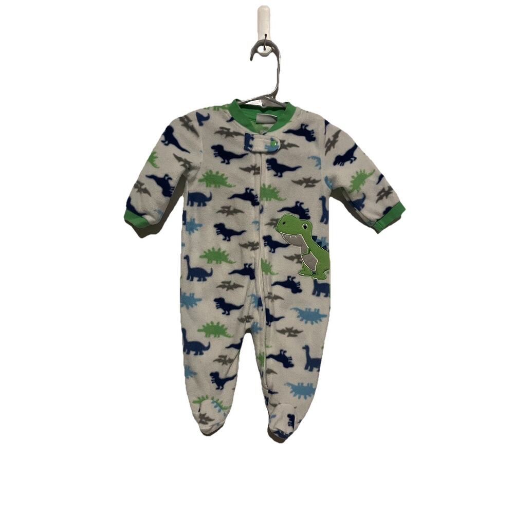 Bon Bebe Baby Boy Fleece One‎ Piece Dinasour prints Pajama Sz. 3-6 Month